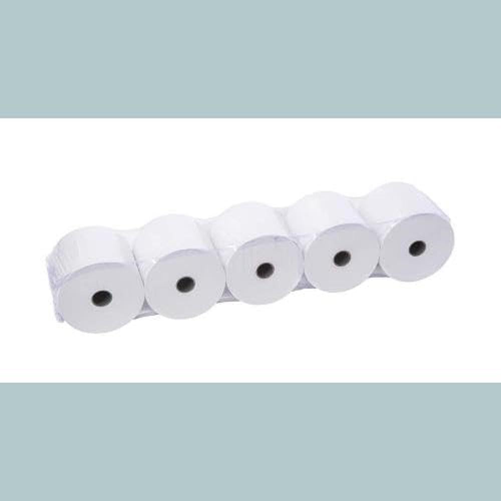 5er-Pack Additionsrollen 57mm x 40m, 12mm Hülse – holzfrei, weiß