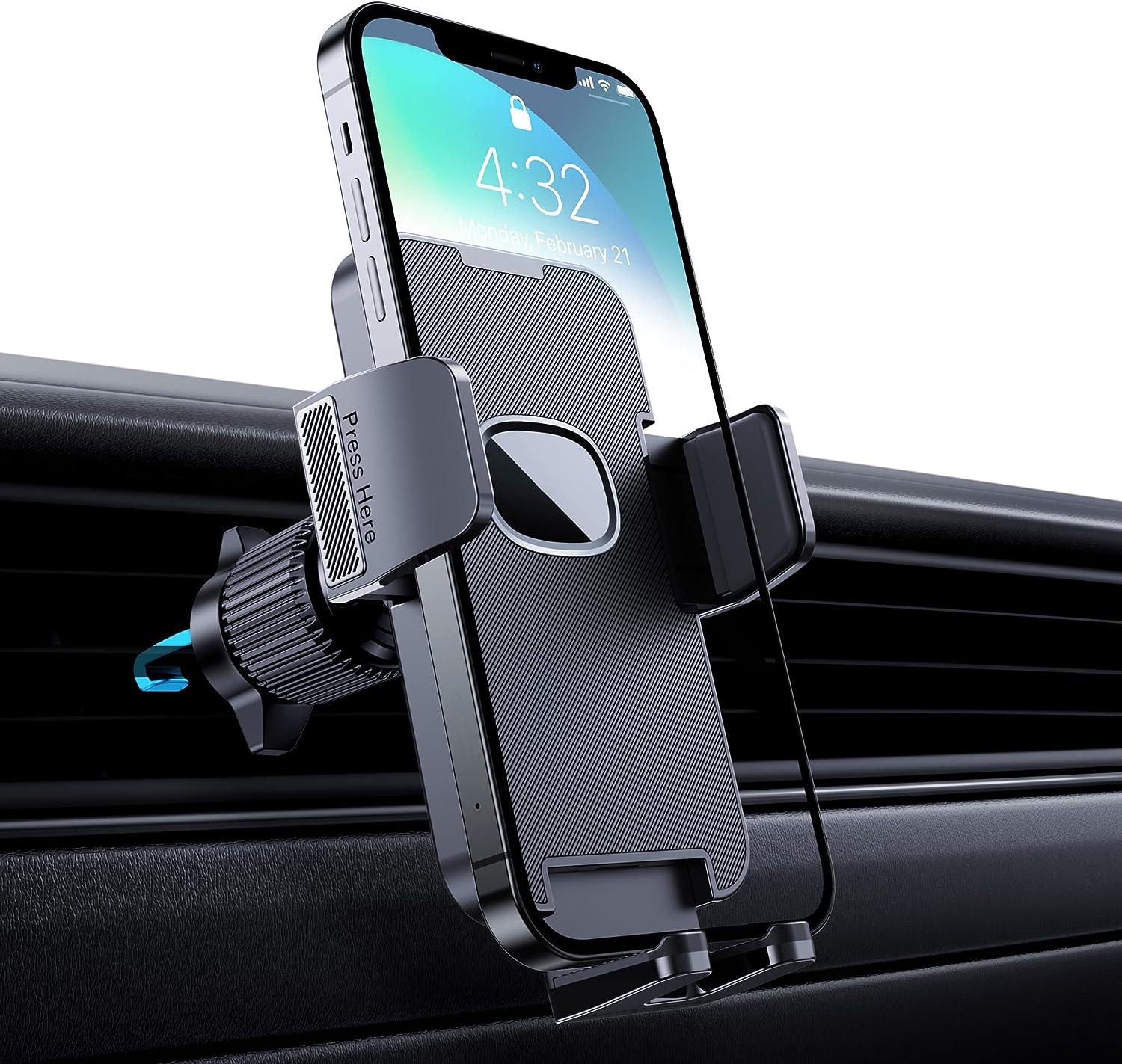 360° Drehbare Auto Handyhalterung - Ein-Knopf-Release Kfz Lüftungs-Mount, Universelle Smartphone Halterung für Auto -