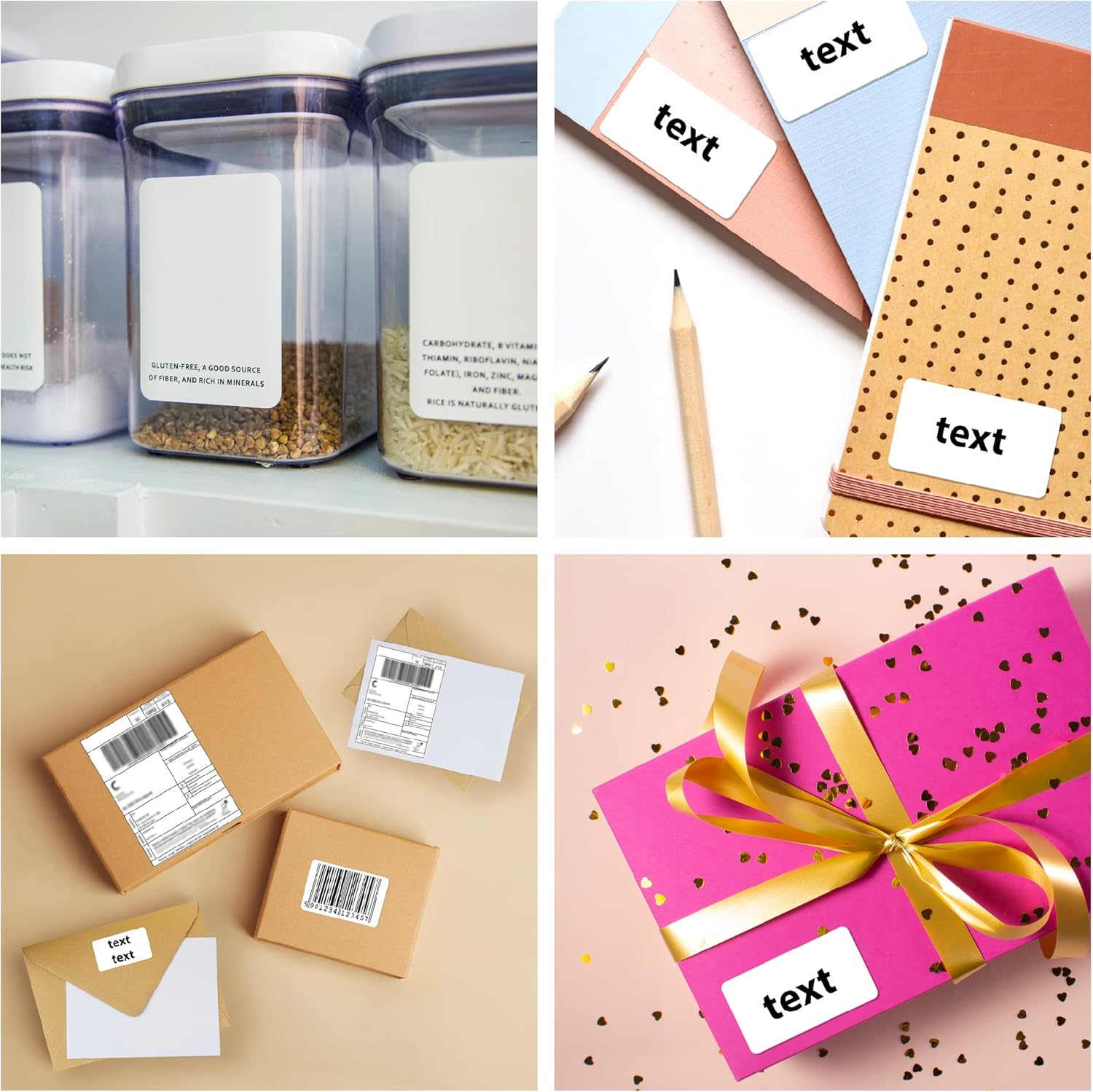 Thermo Etiketten 50x30mm – 1000 Stück auf Rolle – Weiß, Permanent haftend, für Barcode, Versand, Lager, kompatibel mit Zebra, Godex, Brother– Thermische etiketten