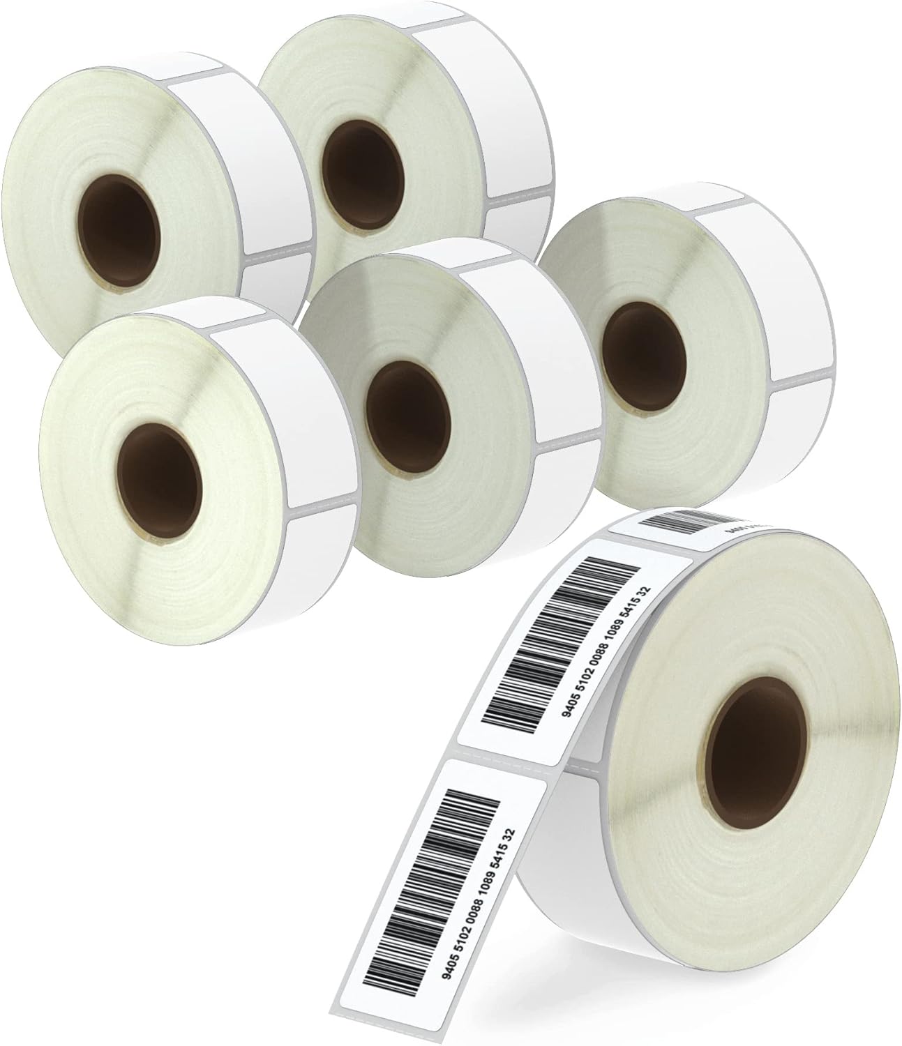 6x Thermo-Etiketten 25x76mm perforiert, 3120 Stk. – Zebra-kompatibel