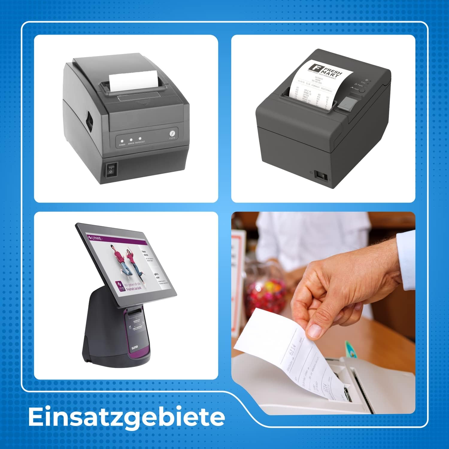 Thermorollen 80x80mm, 80m Länge, 5er Pack – BPA-frei..