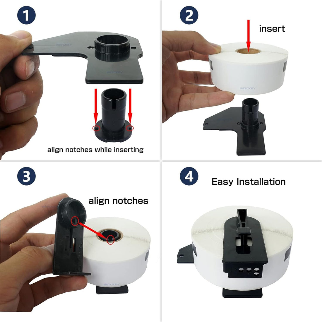 10 Rollen DK-22205 Endlosetiketten (Papier) Kompatibel mit Brother, 62mm x 30.48m, 10 Etiketten für Brother QL Etikettendrucker (2 Wiederverwendbare Etikettenhalter)