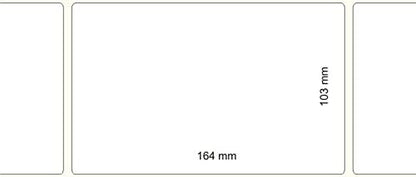 Selbstklebende Einzeletiketten DK-11247 (103 mm x 164 mm, geeignet für Brother QL-1050, QL-1050N, QL-1060N, QL-1100, QL-1110NWB) schwarz auf weiß