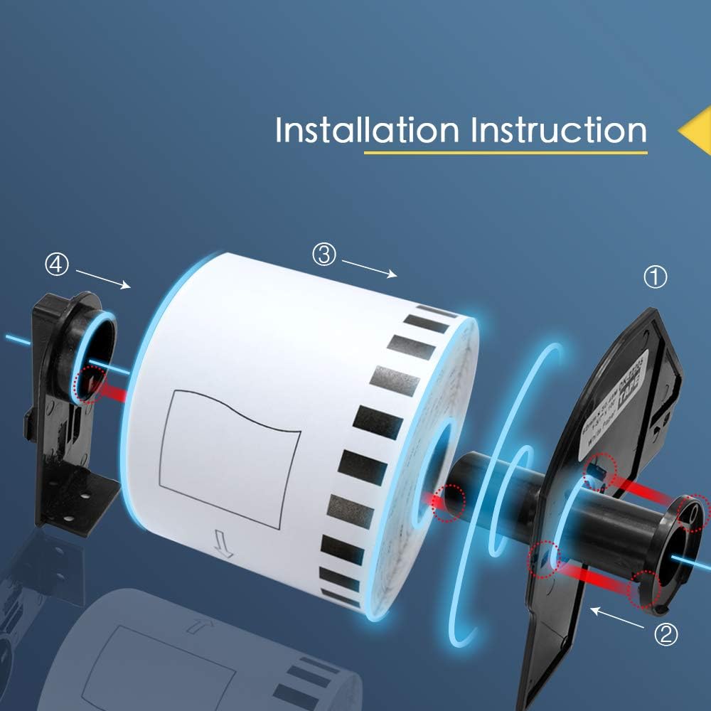1 Rolle DK-11241 Versandetiketten Kompatibel mit Brother, 102mm x 152mm, 200 Etiketten für Brother QL Etikettendrucker / Trustkauf Arena
