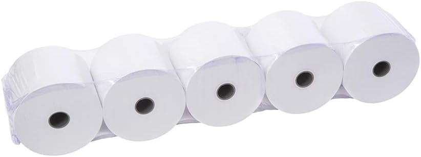 5er-Pack Additionsrollen 57mm x 40m, 12mm Hülse – holzfrei, weiß