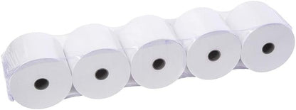 5er-Pack Additionsrollen 57mm x 40m, 12mm Hülse – holzfrei, weiß