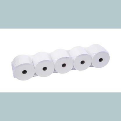 5er-Pack Additionsrollen 57mm x 40m, 12mm Hülse – holzfrei, weiß