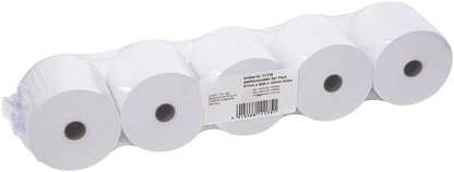 5er-Pack Additionsrollen 57mm x 40m, 12mm Hülse – holzfrei, weiß
