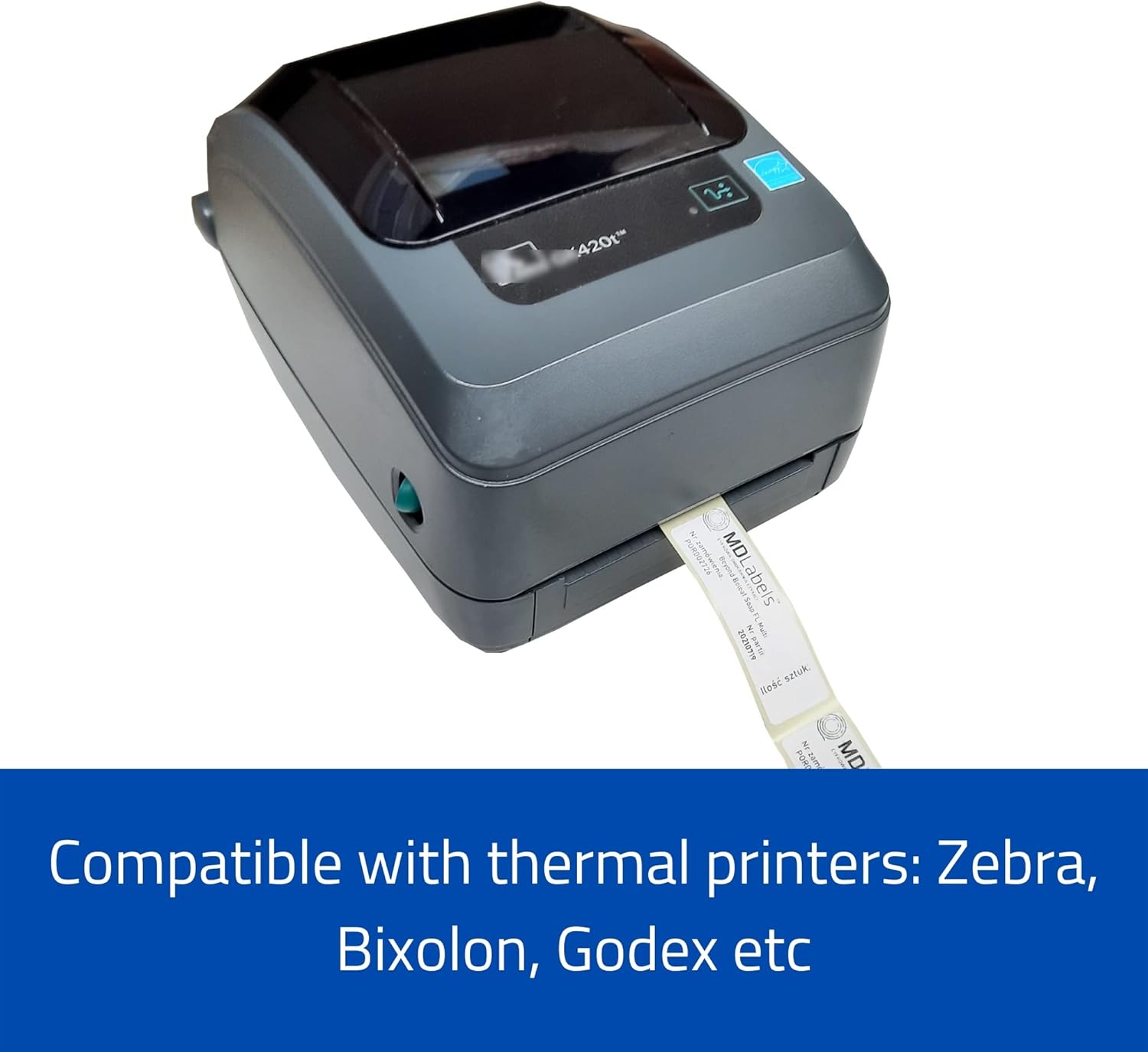 Thermo-Etiketten 50x30mm, 1000/Rolle – weiß, permanent, Zebra/Brother-kompatibel