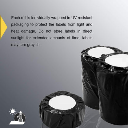 6x Thermo-Etiketten 25x76mm perforiert, 3120 Stk. – Zebra-kompatibel