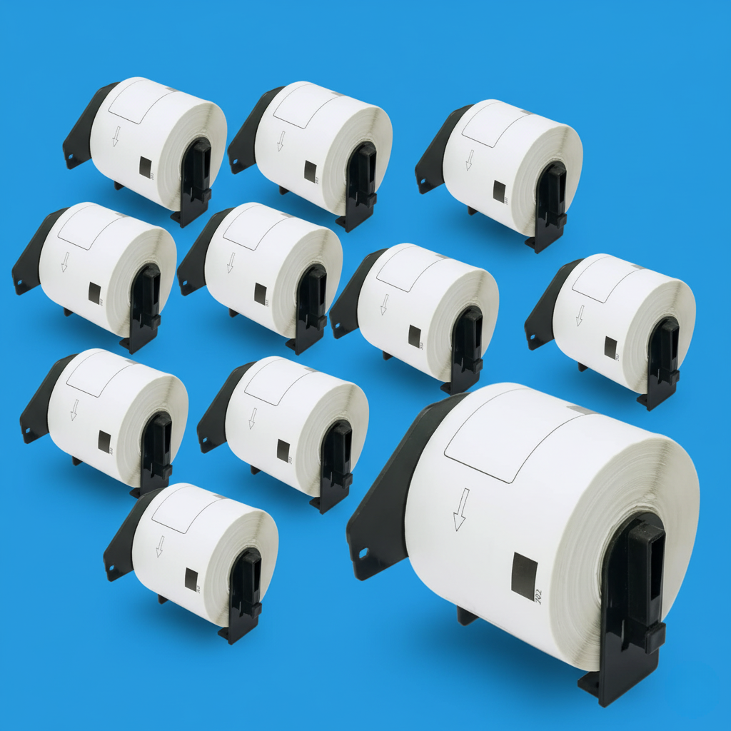 10x DK-11202 Etiketten 62x100mm – 300 Stk./Rolle -Kompatibel mit Brother / Trustkauf Arena