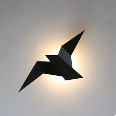 Nordische Eisen-Vogel-Wandlampe für Heimdekoration