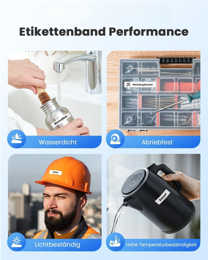 5er Pack 12mm TZe-231 kompatible Schriftbänder – Weiß auf Schwarz für Brother Labeldrucker