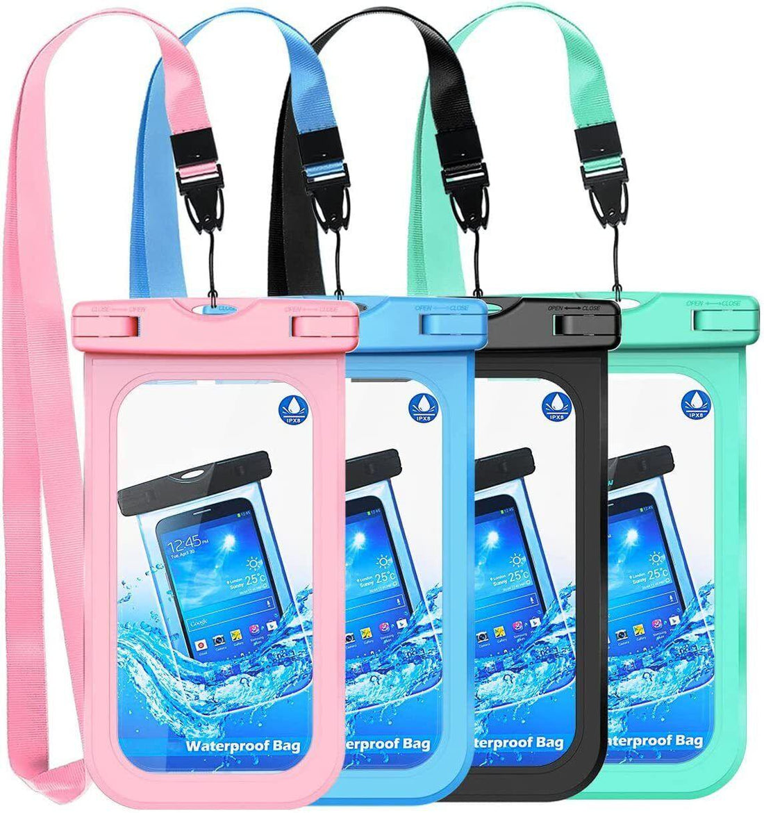 Wasserdichte Handyhülle 2 Stück IPX8 Universal Unterwasser Tasche für iPhone &amp; Samsung - Trustkauf Arena